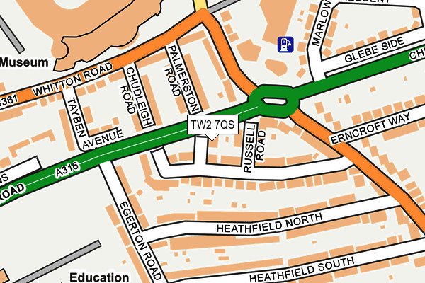TW2 7QS map - OS OpenMap – Local (Ordnance Survey) TW2 7QS map - OS OpenMap – Local (Ordnance Survey)
