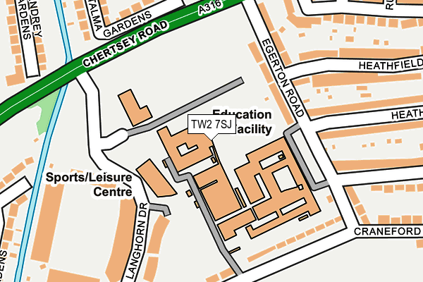 TW2 7SJ map - OS OpenMap – Local (Ordnance Survey) TW2 7SJ map - OS OpenMap – Local (Ordnance Survey)