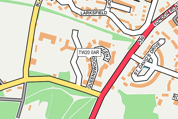 TW20 0AR map - OS OpenMap – Local (Ordnance Survey) TW20 0AR map - OS OpenMap – Local (Ordnance Survey)
