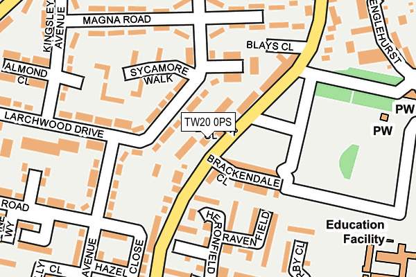 TW20 0PS map - OS OpenMap – Local (Ordnance Survey) TW20 0PS map - OS OpenMap – Local (Ordnance Survey)