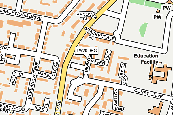 TW20 0RG map - OS OpenMap – Local (Ordnance Survey) TW20 0RG map - OS OpenMap – Local (Ordnance Survey)