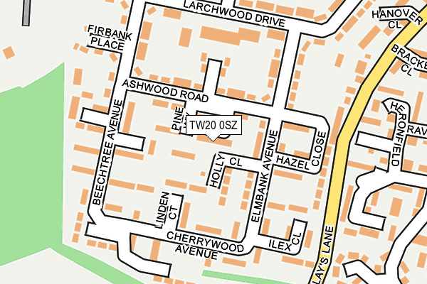 TW20 0SZ map - OS OpenMap – Local (Ordnance Survey) TW20 0SZ map - OS OpenMap – Local (Ordnance Survey)