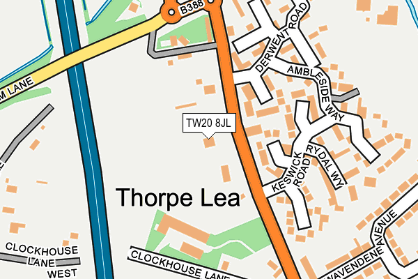 TW20 8JL map - OS OpenMap – Local (Ordnance Survey)