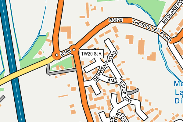 TW20 8JR map - OS OpenMap – Local (Ordnance Survey) TW20 8JR map - OS OpenMap – Local (Ordnance Survey)