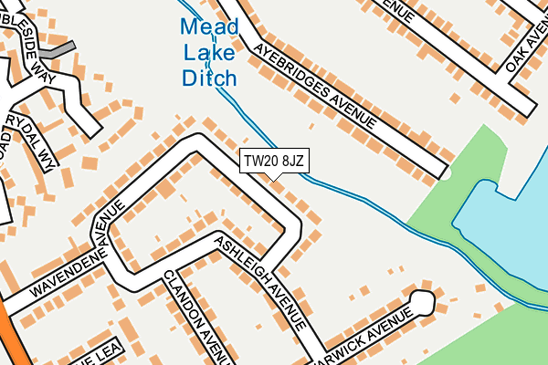 TW20 8JZ map - OS OpenMap – Local (Ordnance Survey) TW20 8JZ map - OS OpenMap – Local (Ordnance Survey)