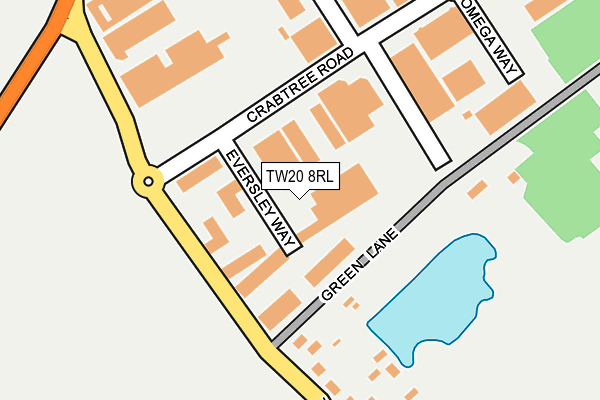 TW20 8RL map - OS OpenMap – Local (Ordnance Survey) TW20 8RL map - OS OpenMap – Local (Ordnance Survey)