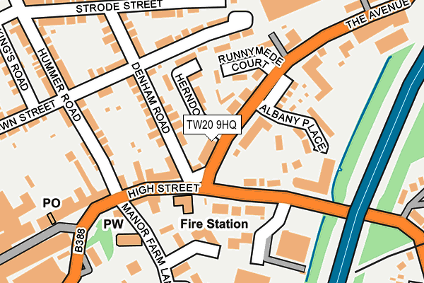 TW20 9HQ map - OS OpenMap – Local (Ordnance Survey)
