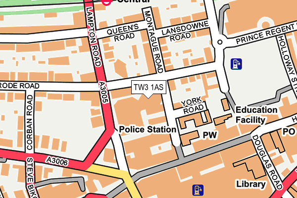 TW3 1AS map - OS OpenMap – Local (Ordnance Survey) TW3 1AS map - OS OpenMap – Local (Ordnance Survey)