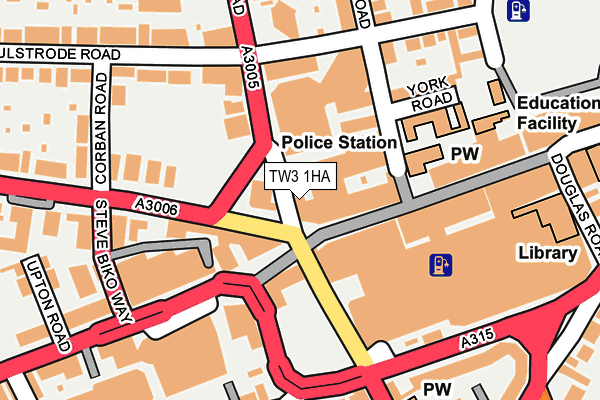 TW3 1HA map - OS OpenMap – Local (Ordnance Survey) TW3 1HA map - OS OpenMap – Local (Ordnance Survey)