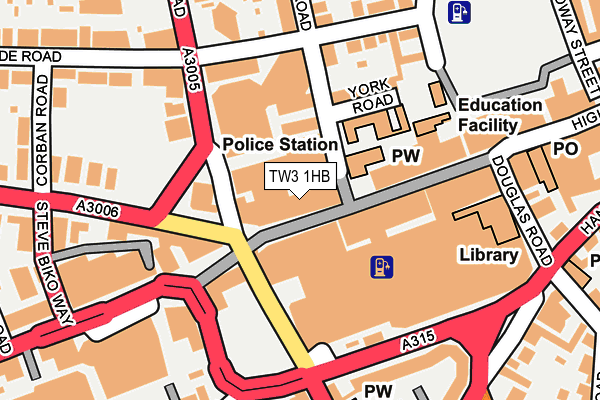 TW3 1HB map - OS OpenMap – Local (Ordnance Survey) TW3 1HB map - OS OpenMap – Local (Ordnance Survey)
