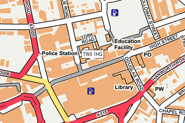TW3 1HG map - OS OpenMap – Local (Ordnance Survey) TW3 1HG map - OS OpenMap – Local (Ordnance Survey)