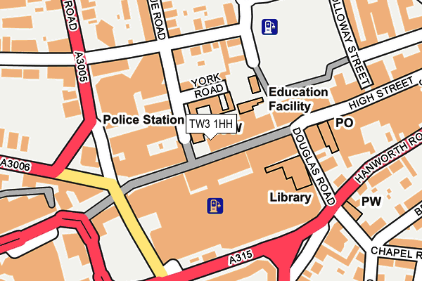 TW3 1HH map - OS OpenMap – Local (Ordnance Survey) TW3 1HH map - OS OpenMap – Local (Ordnance Survey)