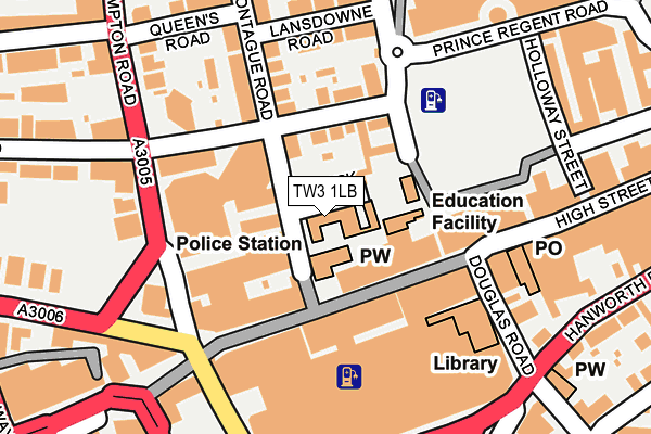 TW3 1LB map - OS OpenMap – Local (Ordnance Survey) TW3 1LB map - OS OpenMap – Local (Ordnance Survey)
