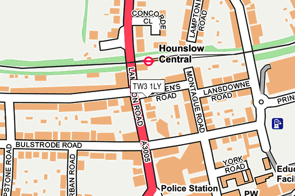 TW3 1LY map - OS OpenMap – Local (Ordnance Survey) TW3 1LY map - OS OpenMap – Local (Ordnance Survey)