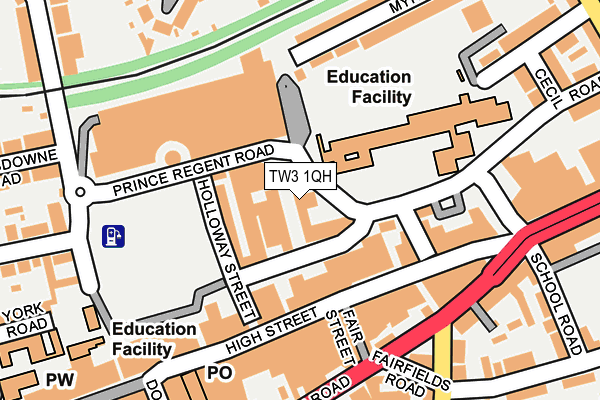 TW3 1QH map - OS OpenMap – Local (Ordnance Survey) TW3 1QH map - OS OpenMap – Local (Ordnance Survey)
