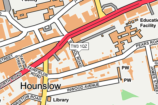 TW3 1QZ map - OS OpenMap – Local (Ordnance Survey) TW3 1QZ map - OS OpenMap – Local (Ordnance Survey)