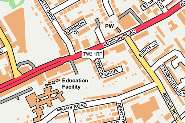 TW3 1RF map - OS OpenMap – Local (Ordnance Survey) TW3 1RF map - OS OpenMap – Local (Ordnance Survey)