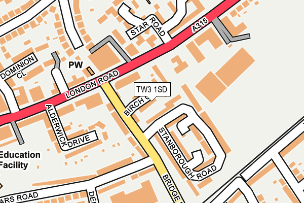 TW3 1SD map - OS OpenMap – Local (Ordnance Survey) TW3 1SD map - OS OpenMap – Local (Ordnance Survey)