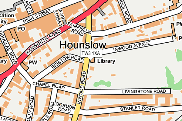 TW3 1XA map - OS OpenMap – Local (Ordnance Survey) TW3 1XA map - OS OpenMap – Local (Ordnance Survey)