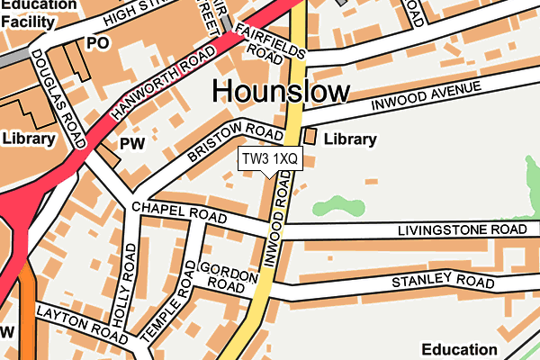 TW3 1XQ map - OS OpenMap – Local (Ordnance Survey) TW3 1XQ map - OS OpenMap – Local (Ordnance Survey)