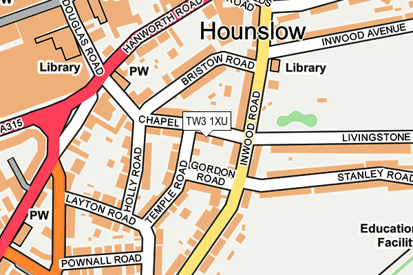 TW3 1XU map - OS OpenMap – Local (Ordnance Survey) TW3 1XU map - OS OpenMap – Local (Ordnance Survey)