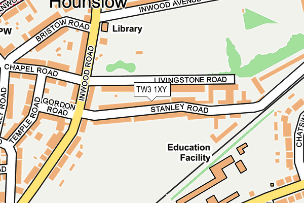 TW3 1XY map - OS OpenMap – Local (Ordnance Survey)