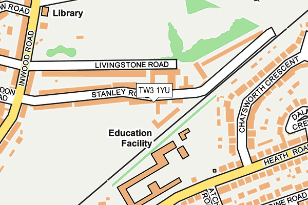 TW3 1YU map - OS OpenMap – Local (Ordnance Survey) TW3 1YU map - OS OpenMap – Local (Ordnance Survey)