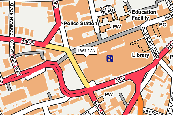 TW3 1ZA map - OS OpenMap – Local (Ordnance Survey) TW3 1ZA map - OS OpenMap – Local (Ordnance Survey)