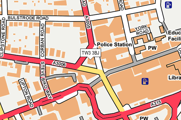 TW3 3BJ map - OS OpenMap – Local (Ordnance Survey) TW3 3BJ map - OS OpenMap – Local (Ordnance Survey)