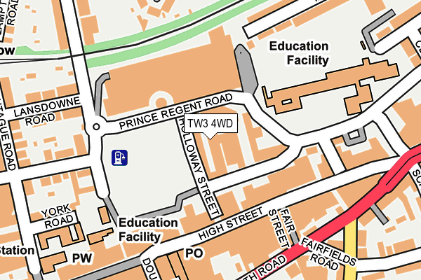 TW3 4WD map - OS OpenMap – Local (Ordnance Survey) TW3 4WD map - OS OpenMap – Local (Ordnance Survey)
