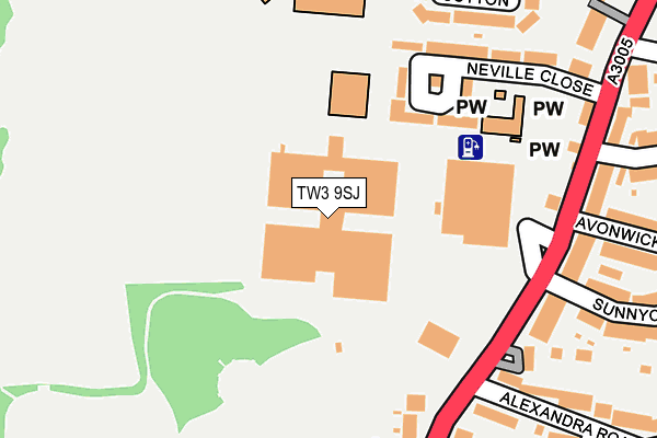 TW3 9SJ map - OS OpenMap – Local (Ordnance Survey) TW3 9SJ map - OS OpenMap – Local (Ordnance Survey)