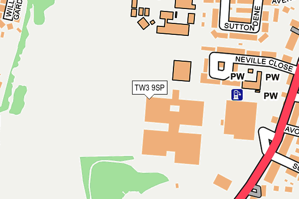 TW3 9SP map - OS OpenMap – Local (Ordnance Survey) TW3 9SP map - OS OpenMap – Local (Ordnance Survey)