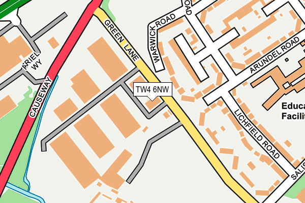 TW4 6NW map - OS OpenMap – Local (Ordnance Survey) TW4 6NW map - OS OpenMap – Local (Ordnance Survey)