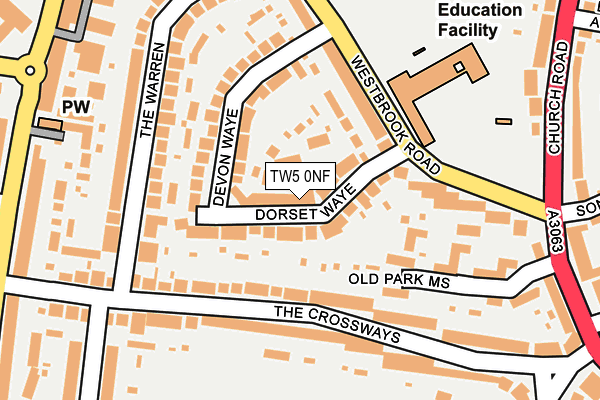 TW5 0NF map - OS OpenMap – Local (Ordnance Survey) TW5 0NF map - OS OpenMap – Local (Ordnance Survey)