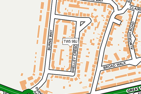 TW5 9BJ map - OS OpenMap – Local (Ordnance Survey) TW5 9BJ map - OS OpenMap – Local (Ordnance Survey)