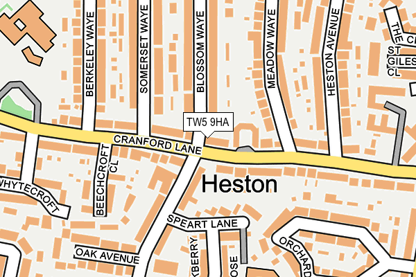 TW5 9HA map - OS OpenMap – Local (Ordnance Survey) TW5 9HA map - OS OpenMap – Local (Ordnance Survey)