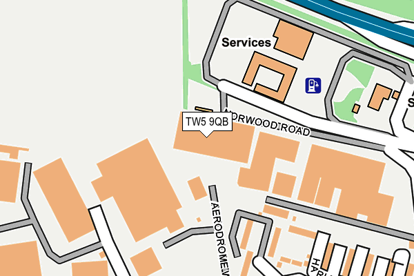 TW5 9QB map - OS OpenMap – Local (Ordnance Survey) TW5 9QB map - OS OpenMap – Local (Ordnance Survey)
