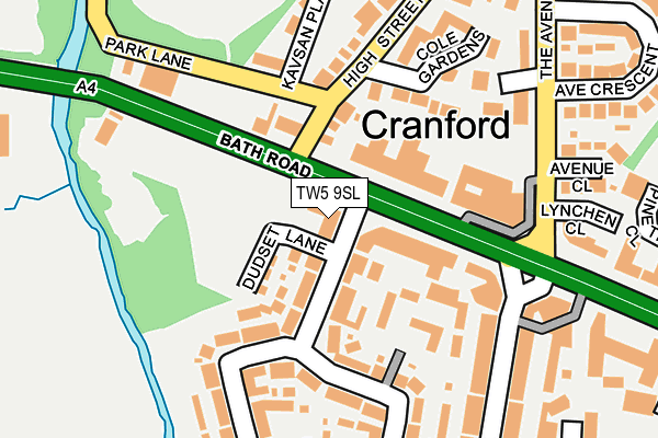 TW5 9SL map - OS OpenMap – Local (Ordnance Survey)