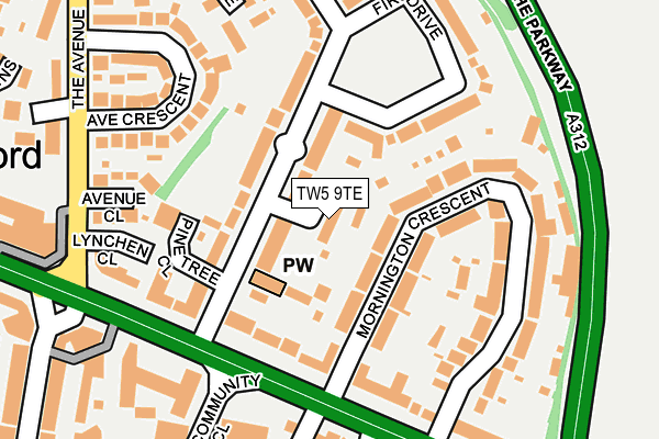 TW5 9TE map - OS OpenMap – Local (Ordnance Survey) TW5 9TE map - OS OpenMap – Local (Ordnance Survey)