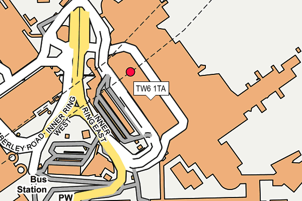 TW6 1TA map - OS OpenMap – Local (Ordnance Survey) TW6 1TA map - OS OpenMap – Local (Ordnance Survey)