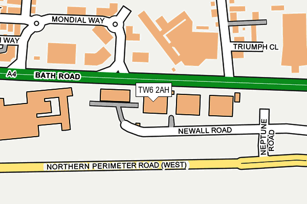 TW6 2AH map - OS OpenMap – Local (Ordnance Survey) TW6 2AH map - OS OpenMap – Local (Ordnance Survey)