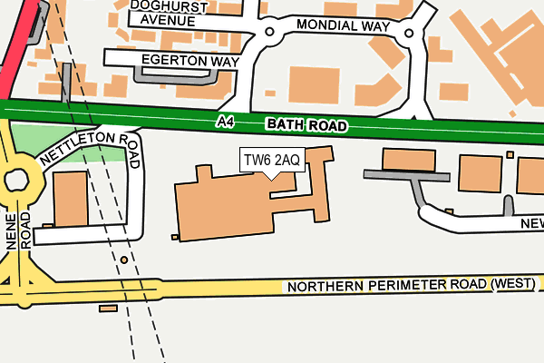TW6 2AQ map - OS OpenMap – Local (Ordnance Survey)