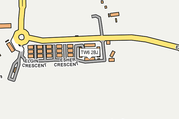 TW6 2BJ map - OS OpenMap – Local (Ordnance Survey)