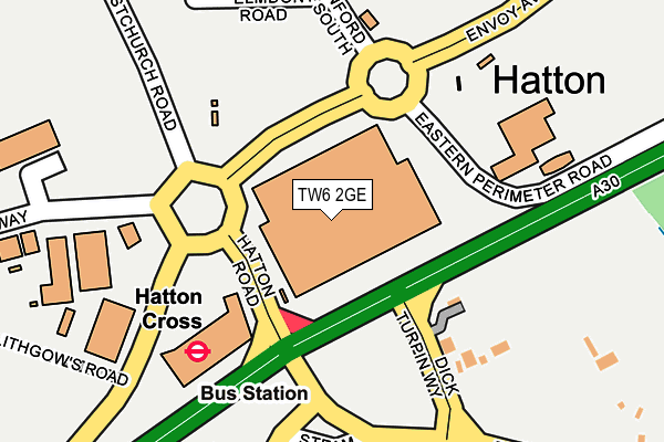 TW6 2GE map - OS OpenMap – Local (Ordnance Survey)