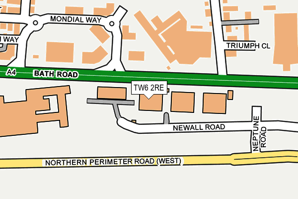 TW6 2RE map - OS OpenMap – Local (Ordnance Survey)