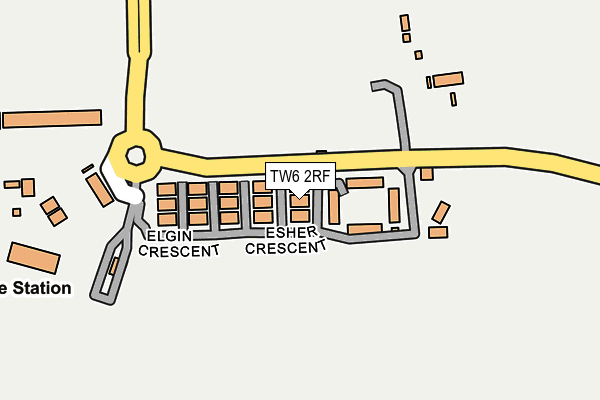 TW6 2RF map - OS OpenMap – Local (Ordnance Survey) TW6 2RF map - OS OpenMap – Local (Ordnance Survey)
