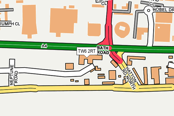 TW6 2RT map - OS OpenMap – Local (Ordnance Survey)