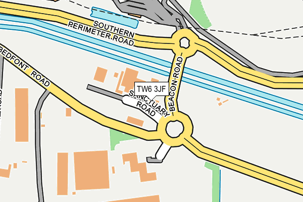 TW6 3JF map - OS OpenMap – Local (Ordnance Survey) TW6 3JF map - OS OpenMap – Local (Ordnance Survey)