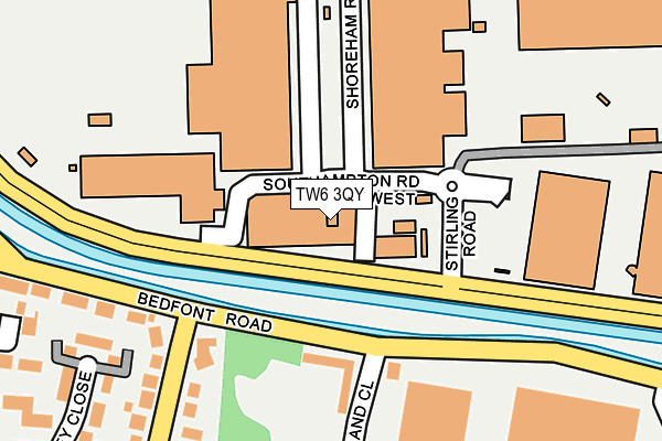 TW6 3QY map - OS OpenMap – Local (Ordnance Survey) TW6 3QY map - OS OpenMap – Local (Ordnance Survey)