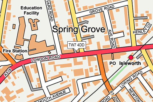 TW7 4DD map - OS OpenMap – Local (Ordnance Survey) TW7 4DD map - OS OpenMap – Local (Ordnance Survey)
